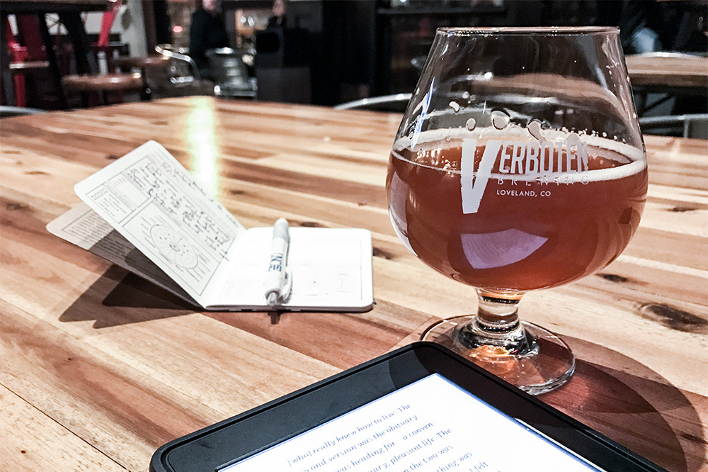 Kindle and a Beer